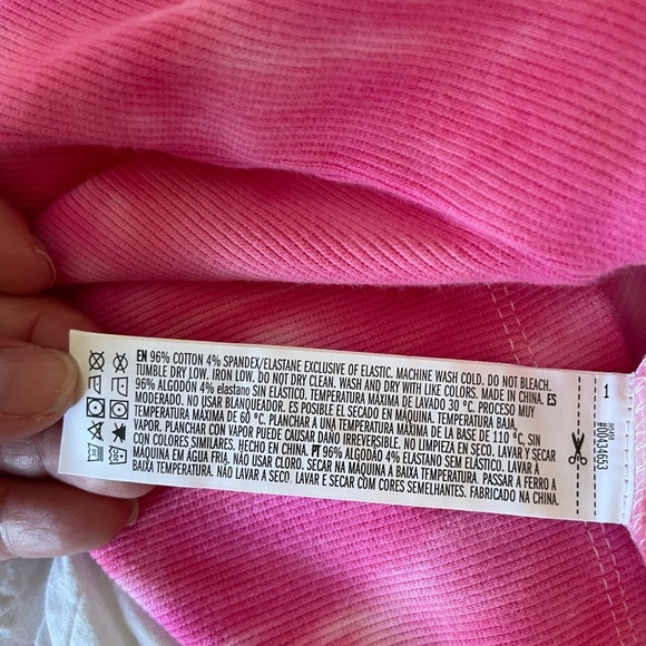 Forever 21 Pink Tie-Dye Ribbed Babydoll Mini Dress - Picture 8 of 8